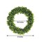 Set of 2 Green 21&#x22; Artificial Boxwood Leaf Wreaths for Events